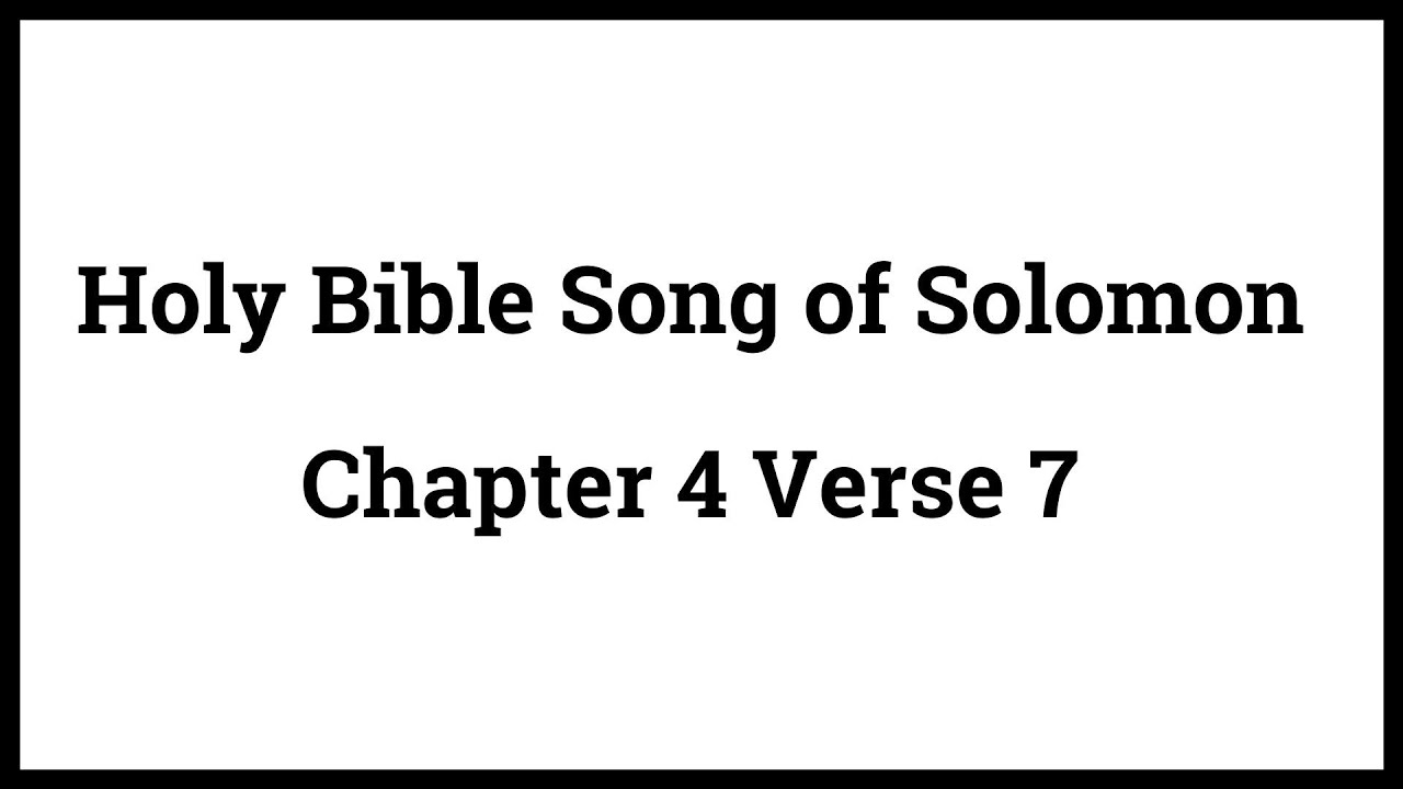 solomon 4:7