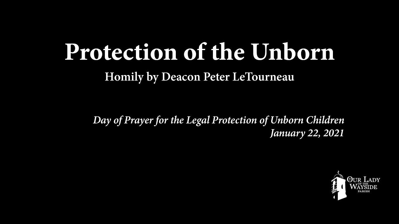 day of prayer for the legal protection of unborn children homily