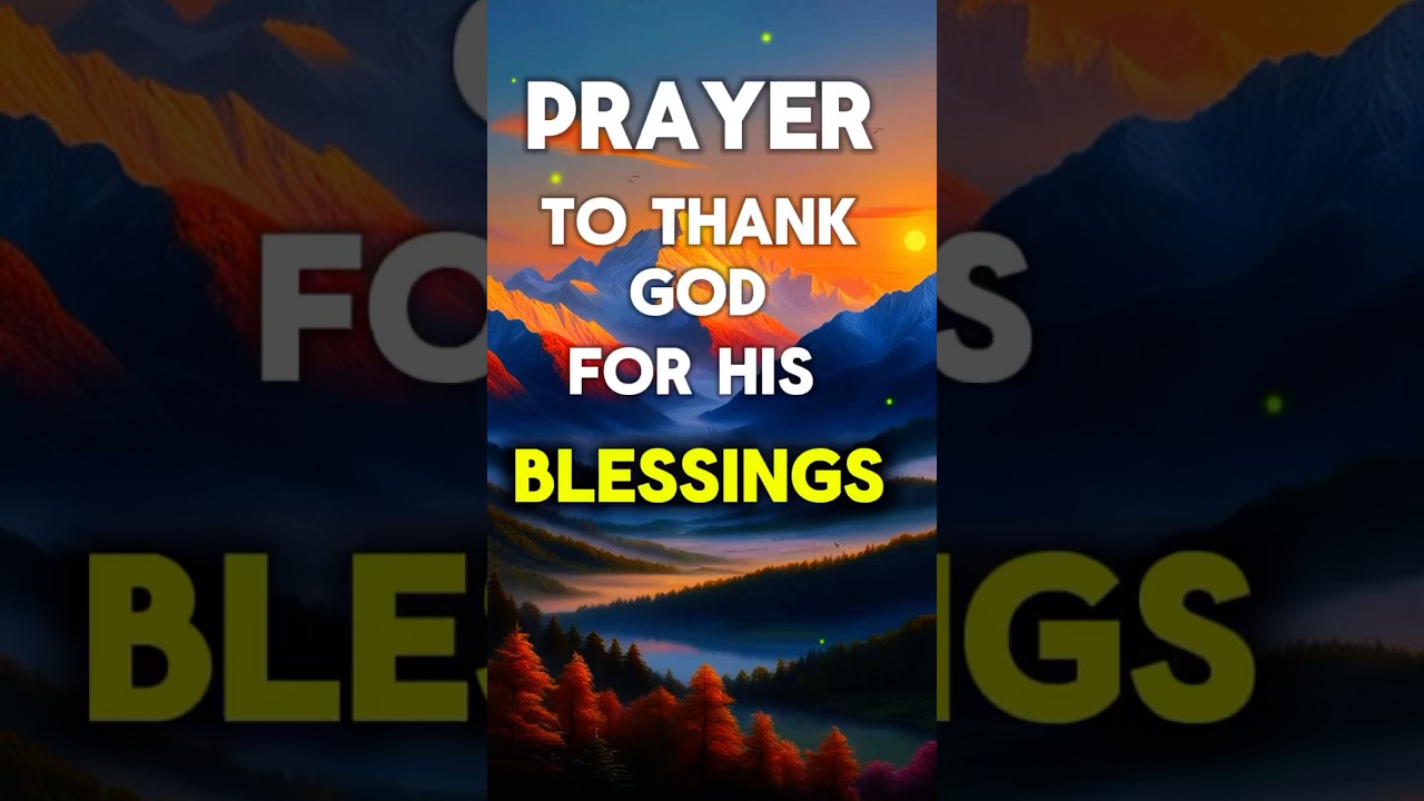 what is a short prayer to thank god