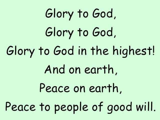 glory to god prayer song