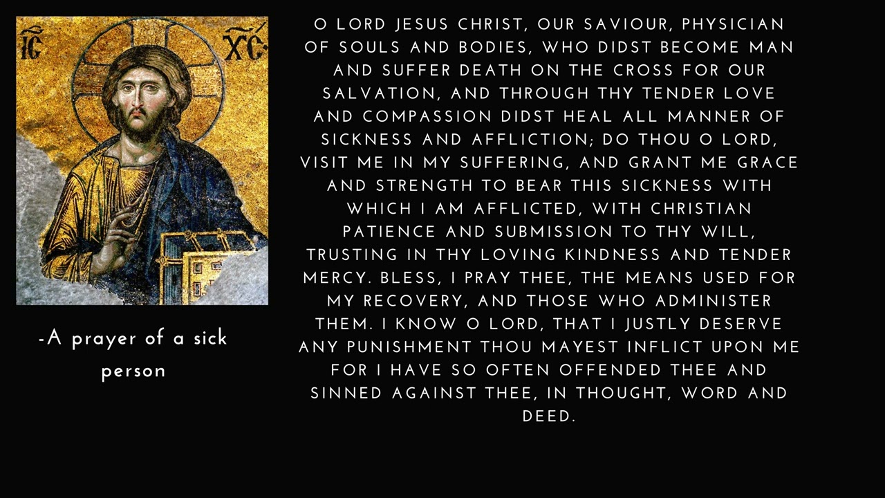 prayer for a sick person orthodox