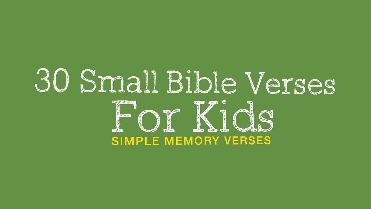 small verses in bible