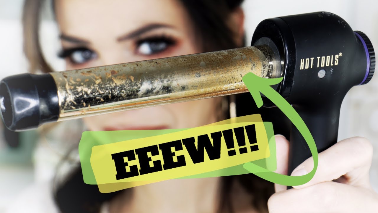how do you clean a curling iron