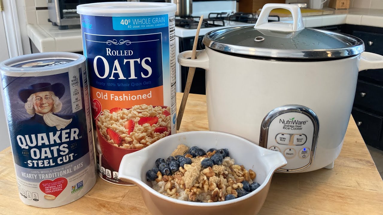 making oatmeal in a rice cooker