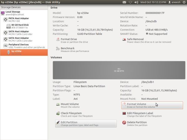 Jak formátovat externí pevný disk v Ubuntu 12.04 Precision Pangolin 1 Jak formátovat externí pevný disk v Ubuntu 12.04 Precision Pangolin