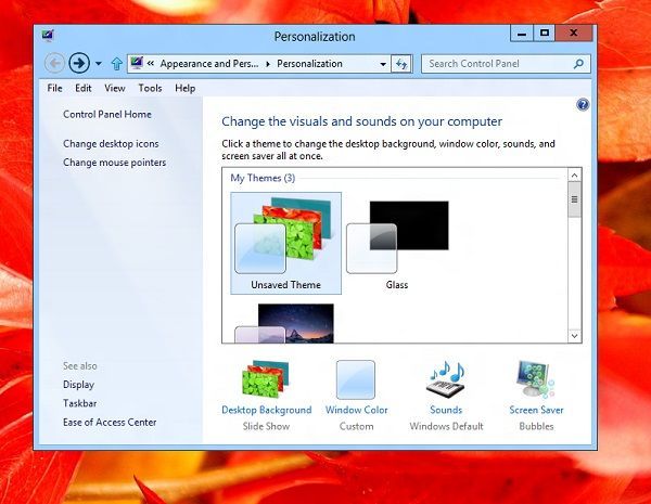 Zjistěte, jak vytvořit vlastní motiv Windows 8