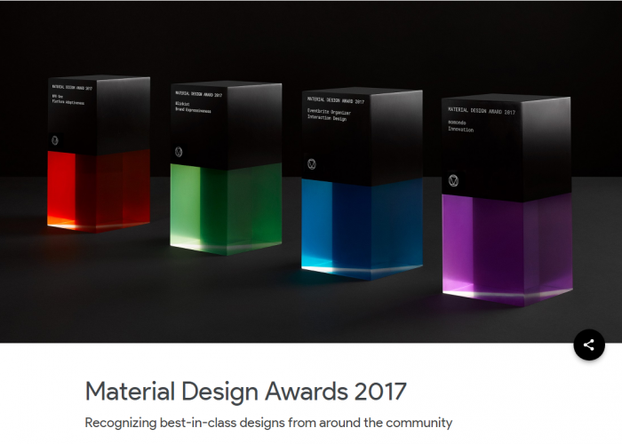 Objevte osvědčené postupy s vítězi ocenění Material Design Awards 2017