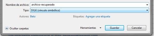 Ukládejte soubory Excel ve formátu SYLK