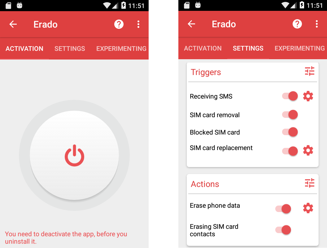 Jak chránit a odstranit data na vašem mobilním zařízení Android, pokud byla odcizena? 5 AppErado2
