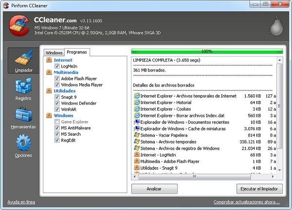 Jak uvolnit místo na pevném disku v systému Windows 8 19 CCleaner Vyčištění disku