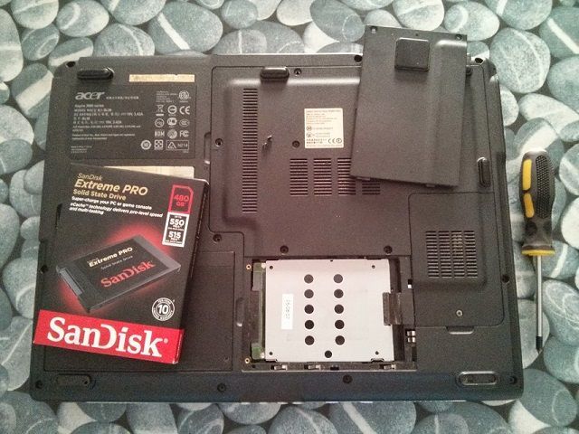 Výměna pevného disku notebooku za SSD