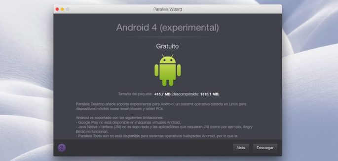 Instalace Androidu na Mac s Parallels