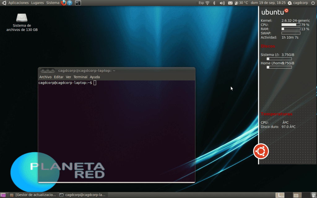 Graficky nakonfigurujte Conky v Ubuntu 13 Snímek obrazovky