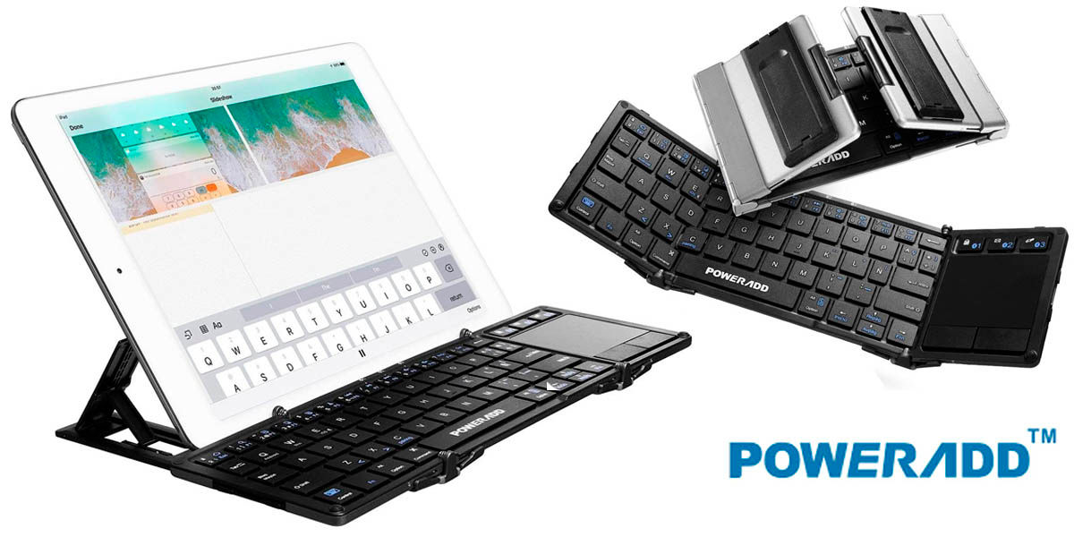 Nejlepší klávesnice pro váš tablet Android jsou zde 8 stojan na tablet poweradd se skládací klávesnicí