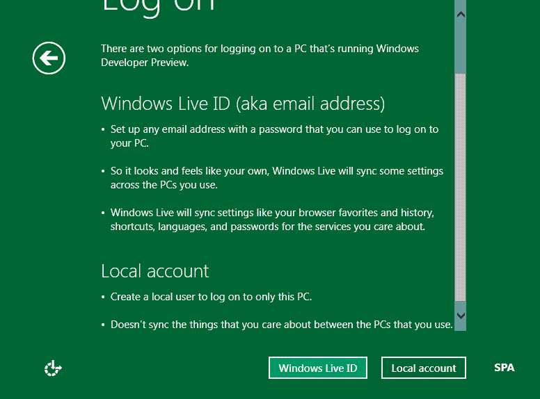Nastavení systému Windows 8