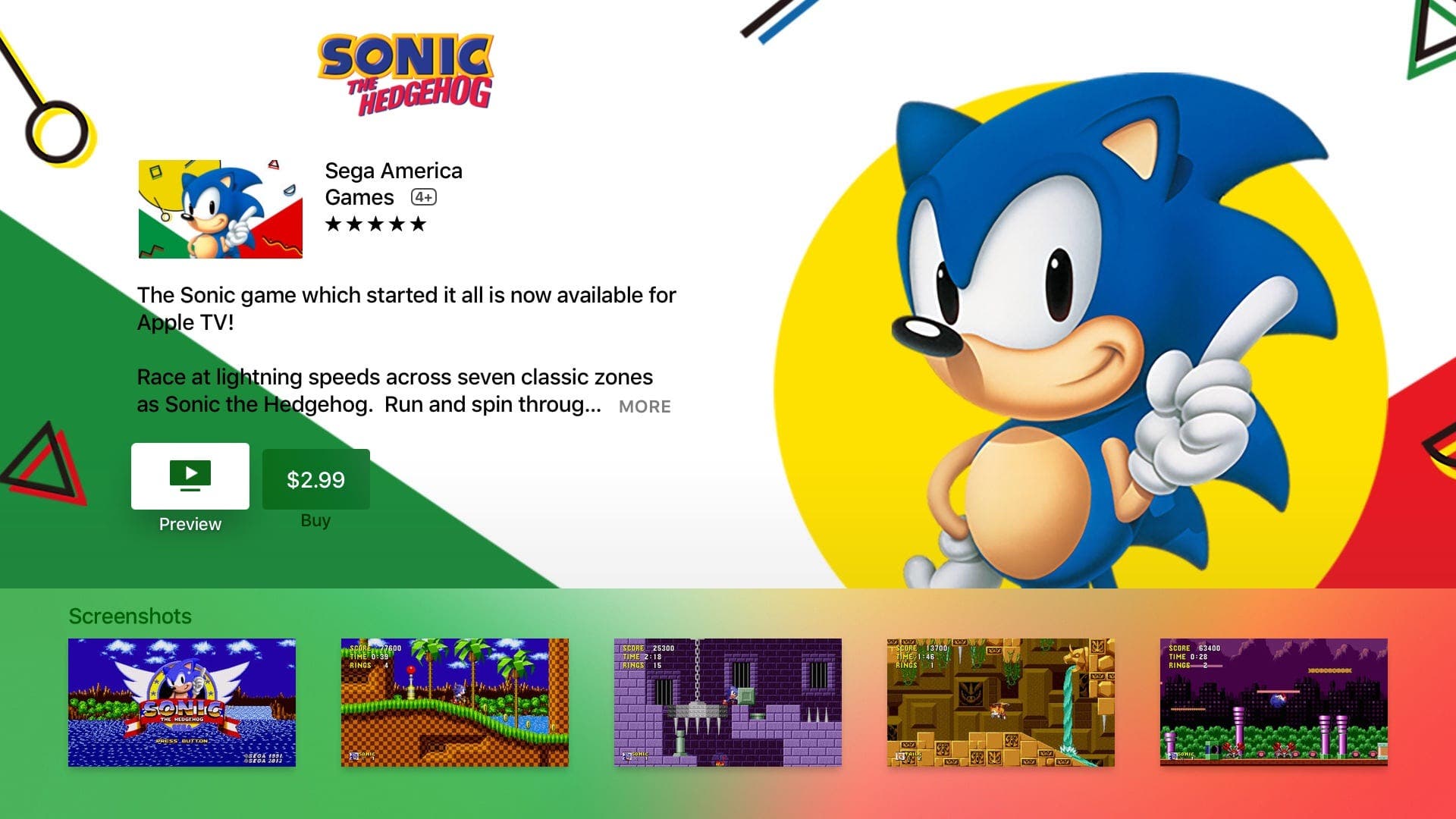 Sega's Sonic the Hedgehog přichází do Apple TV
