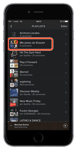 Připojte svůj účet Spotify k Shazamu a poslouchejte všechny skladby 13 Seznam skladeb Spotify