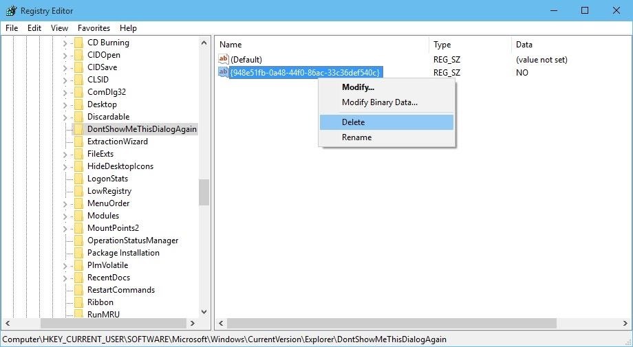 Jak obnovit potvrzovací oznámení v systému Windows 10 