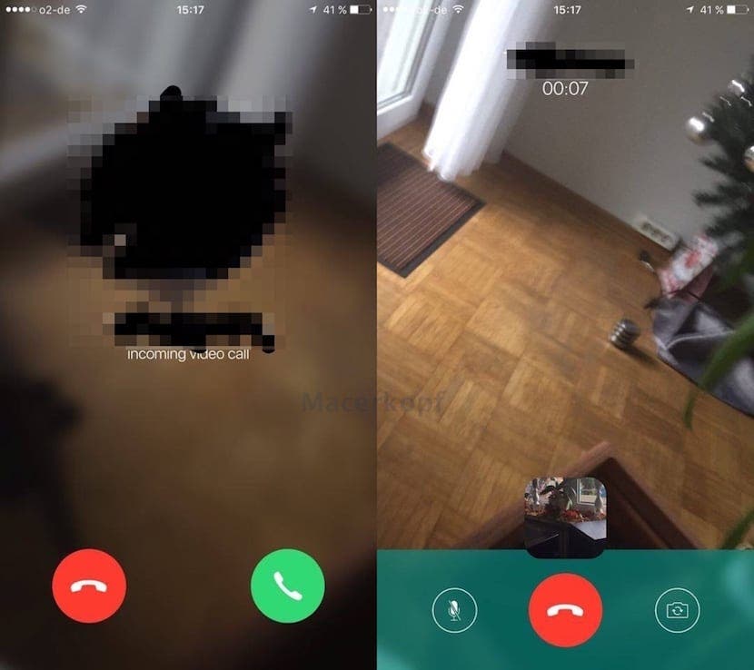 Videohovory k dosažení WhatsApp
