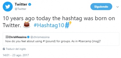 Twitter hashtag dnes slaví 10 let 3 Visual - hashtag Twitteru dnes slaví 10 let