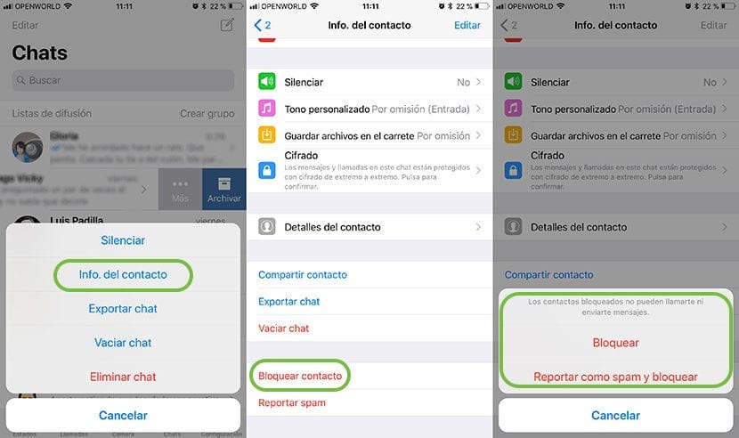 Blokovat někoho na WhatsApp
