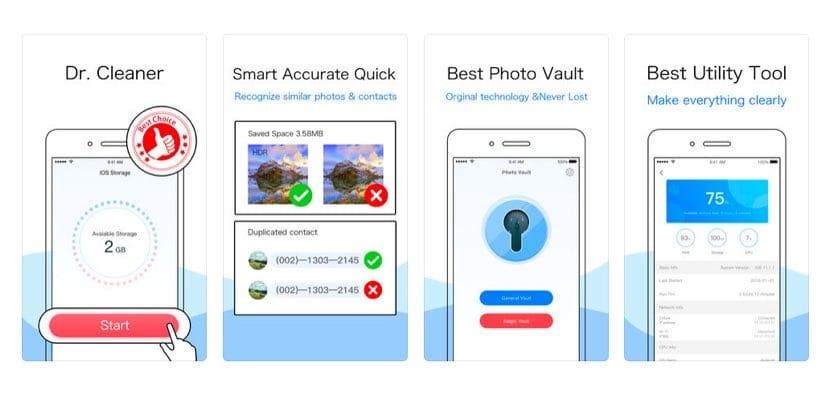 Dr. Čistič, odstraňte duplicitní kontakty a fotografie z vašeho iPhone 6 Funkce DR. Čistič pro iOS