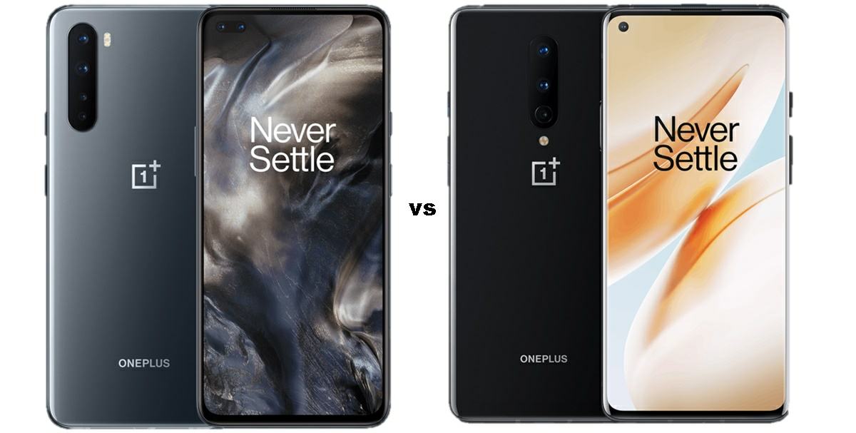 oneplus nord vs oneplus 8