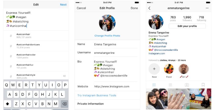 Instagram vám již umožňuje odkazovat na jiné profily v životopise