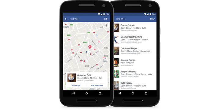 Facebook vám umožní najít bezplatné WiFi sítě prostřednictvím své aplikace