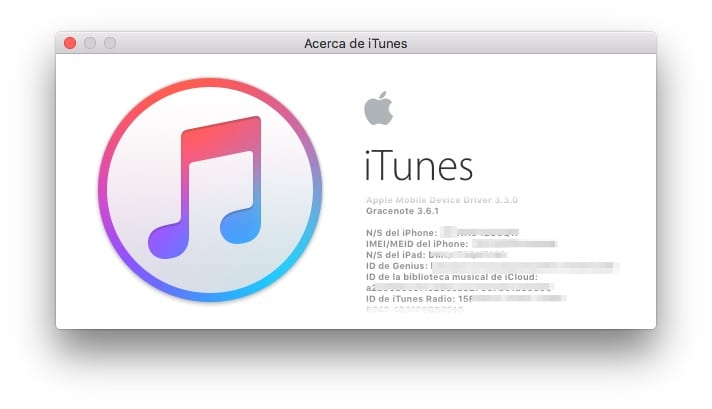 IMEI v iTunes