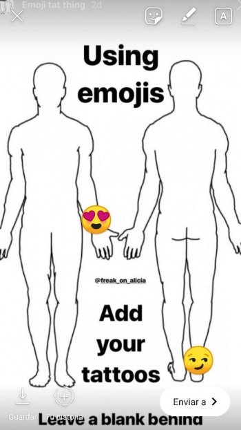 Obrázek - Nová šablona pro Instagram Stories & quot; Přidejte své tetování pomocí emodži & quot;