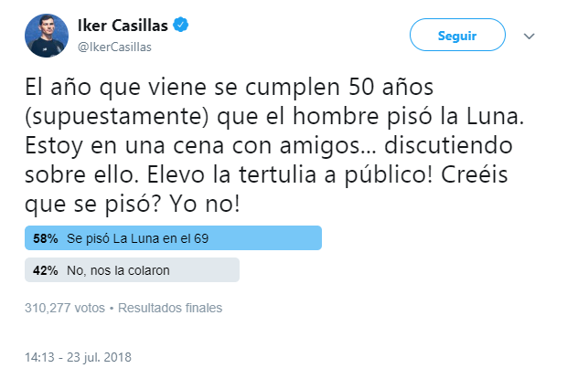 Anketa Ikera Casillasa o tom, zda dosáhl Měsíce, se šíří na Twitteru 7 Obrázek - Vyšetřování Ikera Casillasa, zda dosáhl Měsíce, se stalo virálním na Twitteru