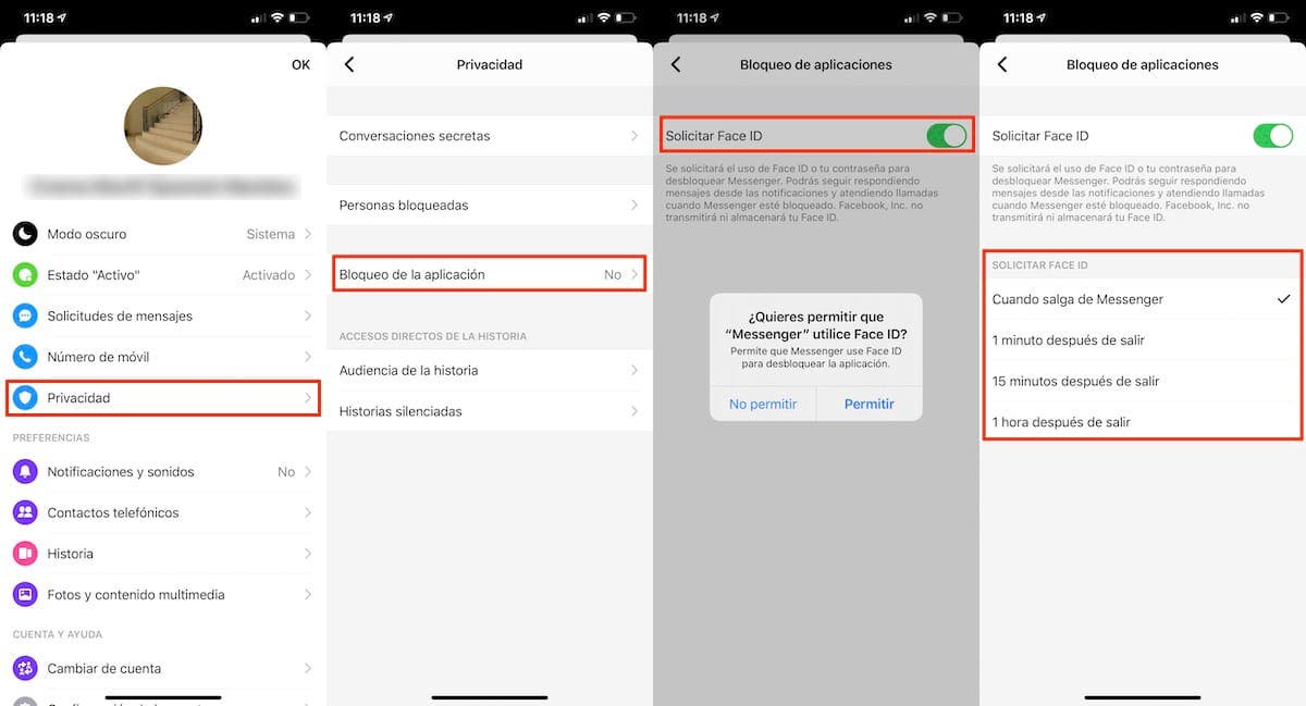 Jak blokovat přístup k Facebook Messenger pomocí Face ID nebo Touch ID 5 Chraňte Messenger pomocí Face ID nebo Touch ID