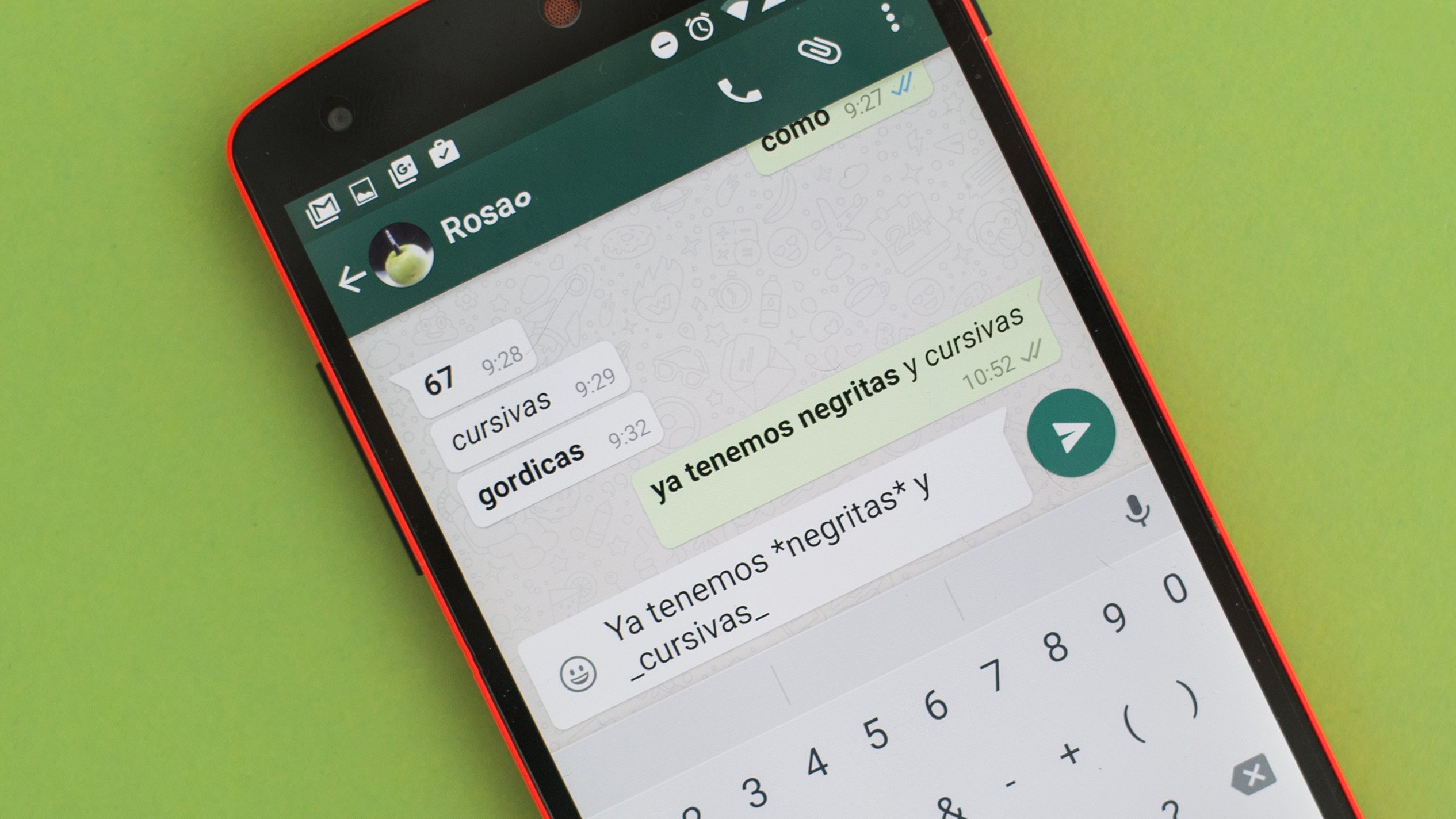 Jak vytvořit tučný, kurzíva a přeškrtnutý text v WhatsApp