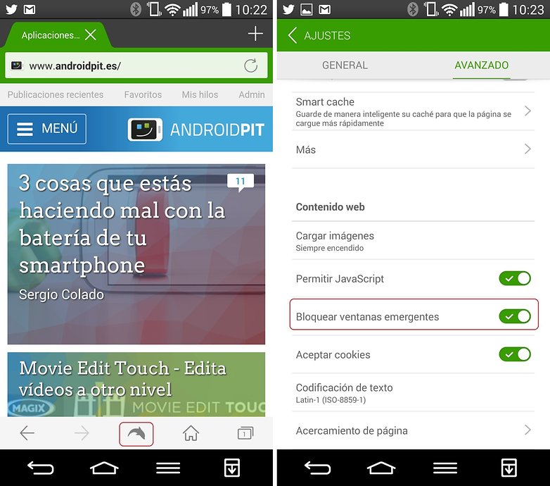 blokovat vyskakovací delfín android