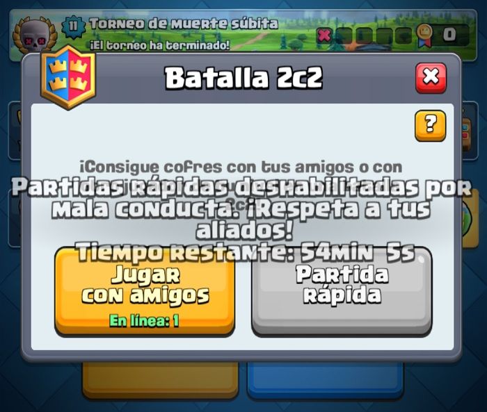 Trest Clash Royale za opuštěnou hru