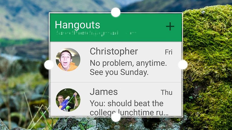 widget hangoutů pro androidpit