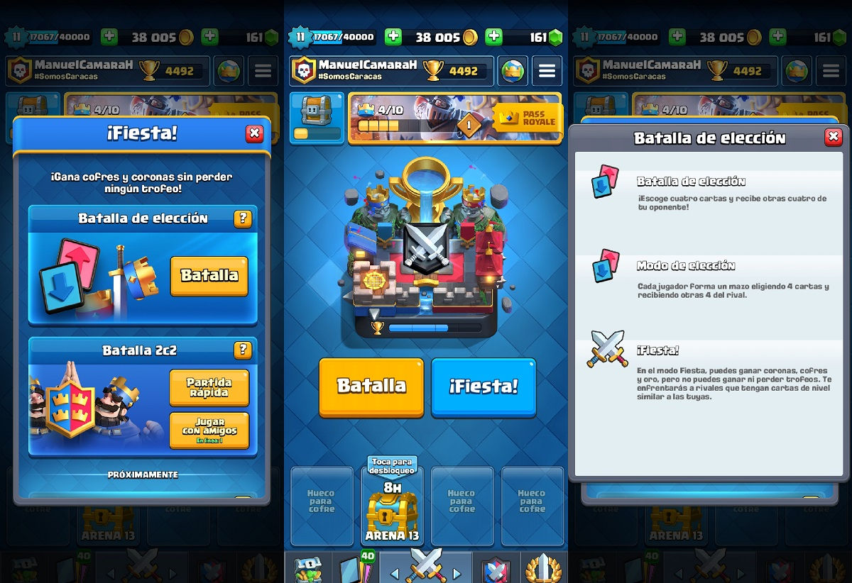 Tlačítko Party Clash Royale