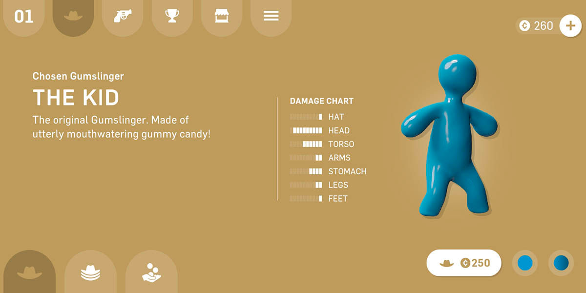 Gumslinger android ios bezplatná hra virální duel želé