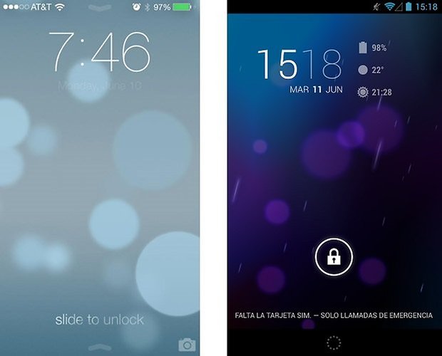 ios android uzamčení obrazovky