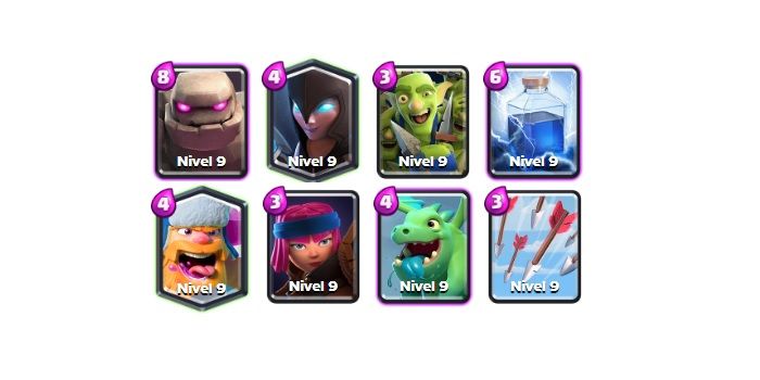 Nejlepší balíčky s Fire Launcherem pro Clash Royale 8 Golem s Fire Launcher
