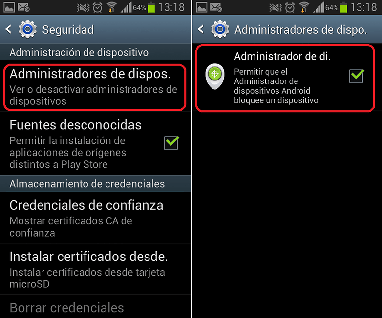 Správce zařízení Android
