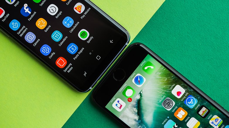 Samsung Galaxy S8 a iPhone 7 2370
