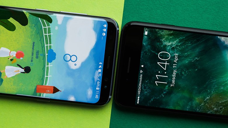 Samsung Galaxy S8 a iPhone 7 2381