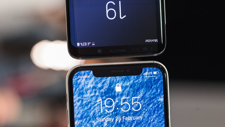 AndroidPIT Samsung Galaxy S9 a iPhone X 7400