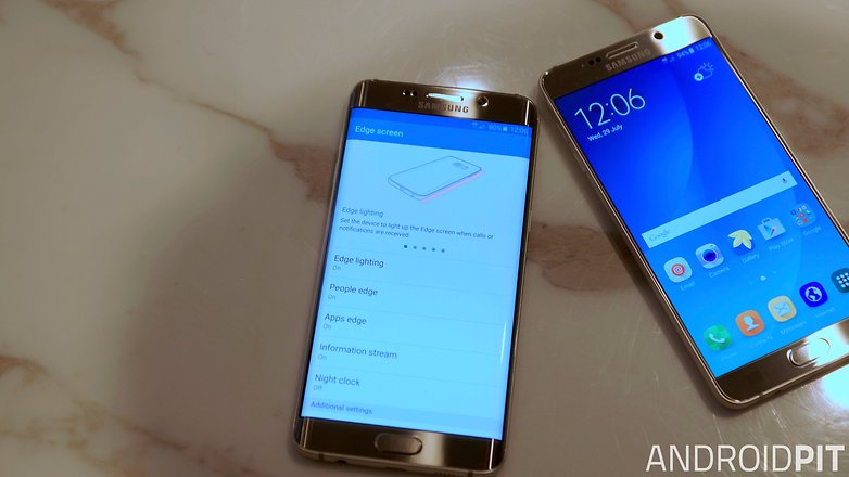 samsung galaxy s6 edge plus vs galaxy note 5 edge nastavení displeje