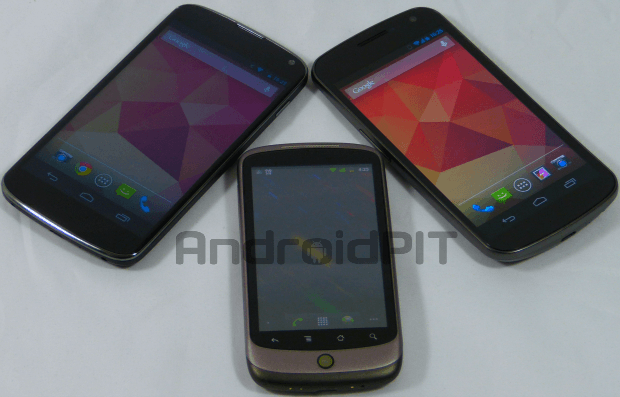 Nexus Evolution - HTC Nexus One, Samsung Galaxy Nexus a LG Nexus 4