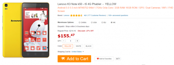 Obrázek - Kde koupit Lenovo K3 Note