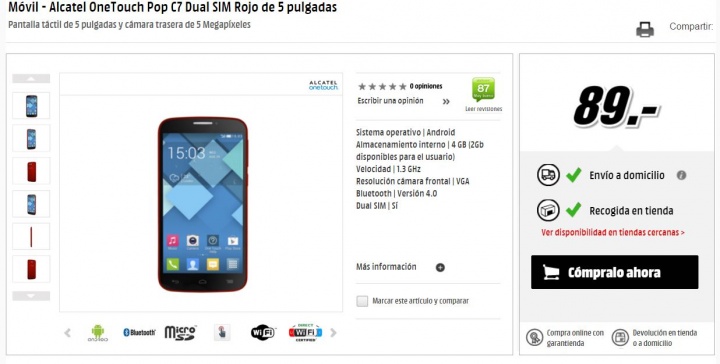 Obrázek - 5 obchodů, kde koupit Alcatel OneTouch Pop C7