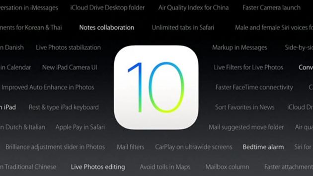Některé funkce iOS 10